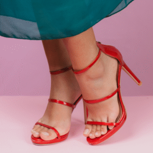 Red bold heels for woman